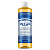 Dr. Bronner's Magic Pure Castile Liquid Soap Bodywash - Peppermint - 16 fl oz: Vegan, Paraben-Free, Whole Body, Normal Skin
