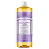 Dr. Bronner's Magic Pure Castile Liquid Soap Bodywash - Lavender - 32 fl oz: Vegan, Non-Toxic, Whole Body Use