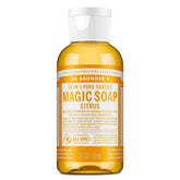 Dr. Bronner's Magic Pure Castile Liquid Soap Hand & Bodywash - Citrus - 2 fl oz: Vegan, Ethyl Alcohol-Free, Non-Toxic, Whole Body