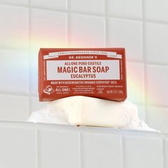 Dr. Bronner's All-One Pure-Castile Magic Bar Soap - Eucalyptus - 5oz: For Normal Skin, Basic Cleansing, Free from Parabens