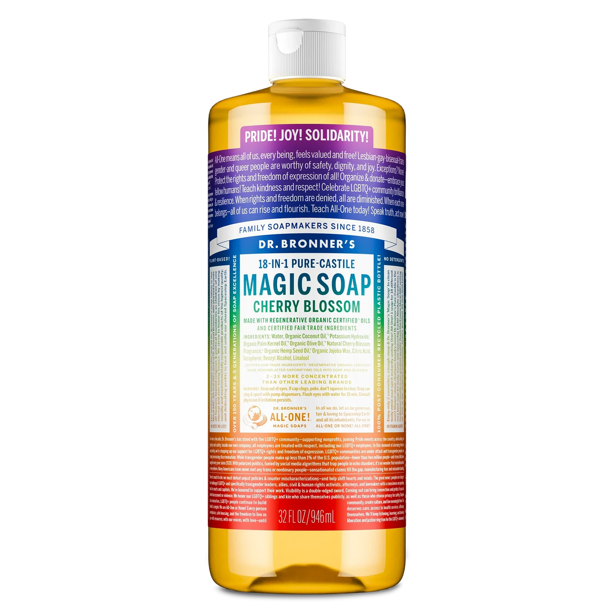 Cherry Blossom Pride Label - Pure-Castile Magic Soap