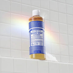 Dr. Bronner's Magic Pure Castile Liquid Soap Bodywash - Peppermint - 16 fl oz: Vegan, Paraben-Free, Whole Body, Normal Skin