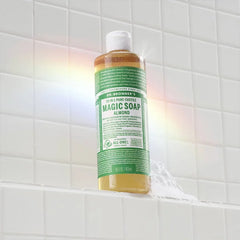 Dr. Bronner's Magic Pure Castile Liquid Soap Bodywash - Almond - 16 fl oz: For Face, Hair, Hands, Whole Body, Sensitive Skin
