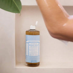 Dr. Bronner's Magic Pure Castile Liquid Soap Bodywash - Baby Unscented - 32 fl oz: For Sensitive Skin, Paraben-Free, Ethyl Alcohol-Free