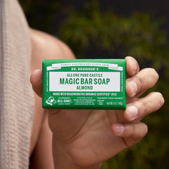 Dr. Bronner's All-One Pure-Castile Magic Bar Soap - Almond - 5oz: Basic Cleansing, Whole Body, Paraben-Free
