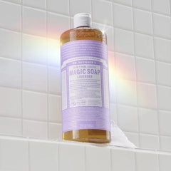 Dr. Bronner's Magic Pure Castile Liquid Soap Bodywash - Lavender - 32 fl oz: Vegan, Non-Toxic, Whole Body Use