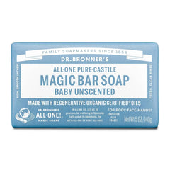 Dr. Bronner's All-One Pure-Castile Magic Bar Soap - Unscented - 5oz: Cleansing, Whole Body Use, Normal Skin