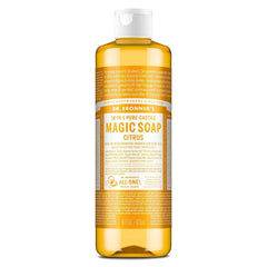 Dr. Bronner's Magic Pure Castile Liquid Soap Bodywash - Citrus - 16 fl oz: Vegan, Made Without Parabens, Ethyl Alcohol-Free, Petroleum-Free